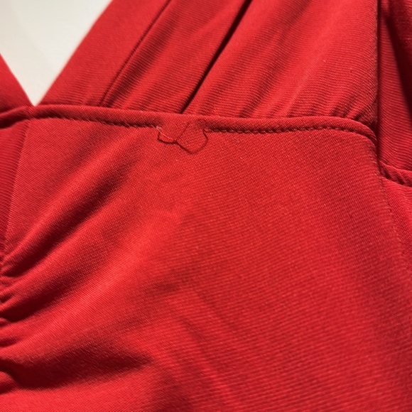 Emerald Sundae Red Deep-V Minidress - Picture 8 of 8